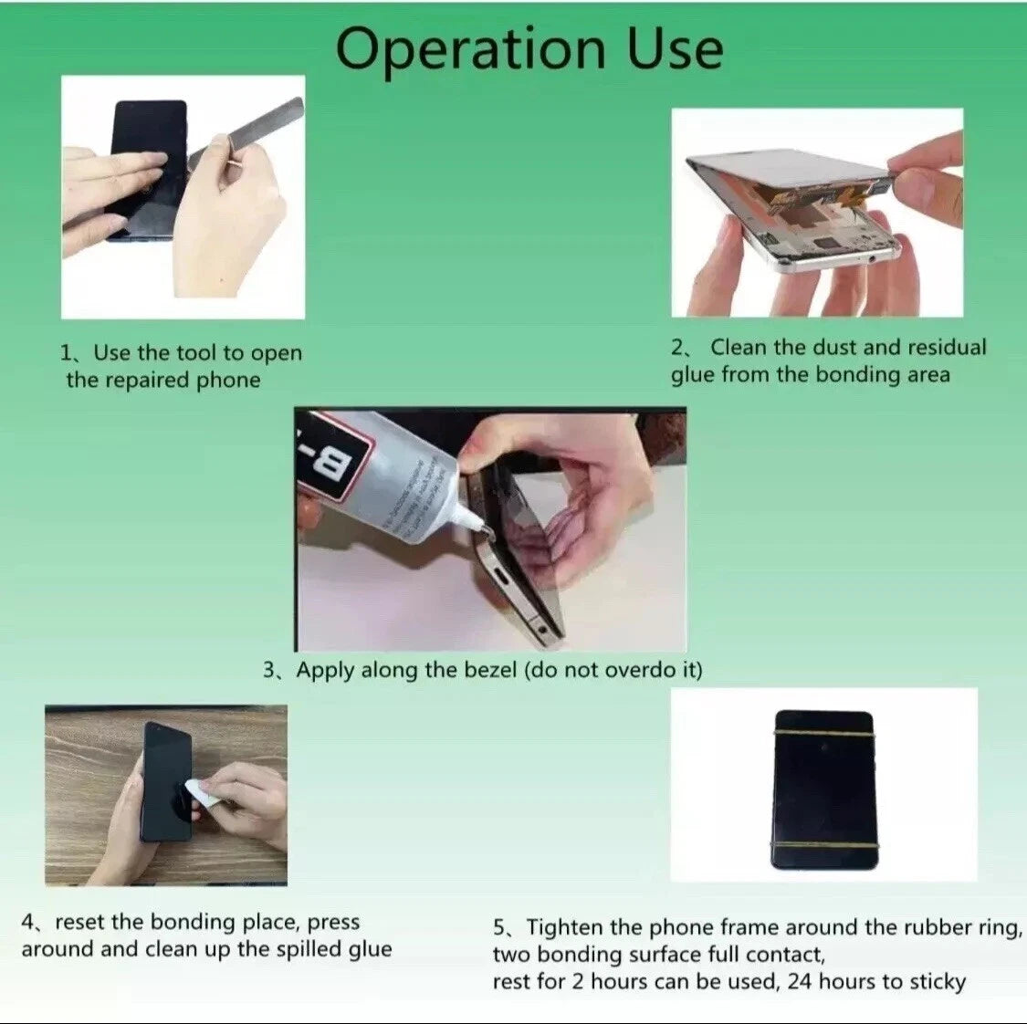 Repair Kit Set Tools Replace Open LCD Screen Glass For Cell Phone Mobile Tablet