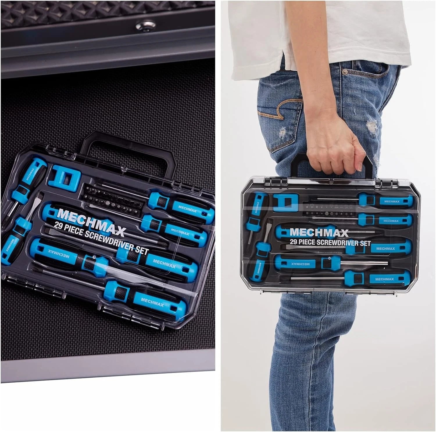 29Pc MECHMAX Magnetic Driver Set –  Star, Hex + Magnetizer, Case