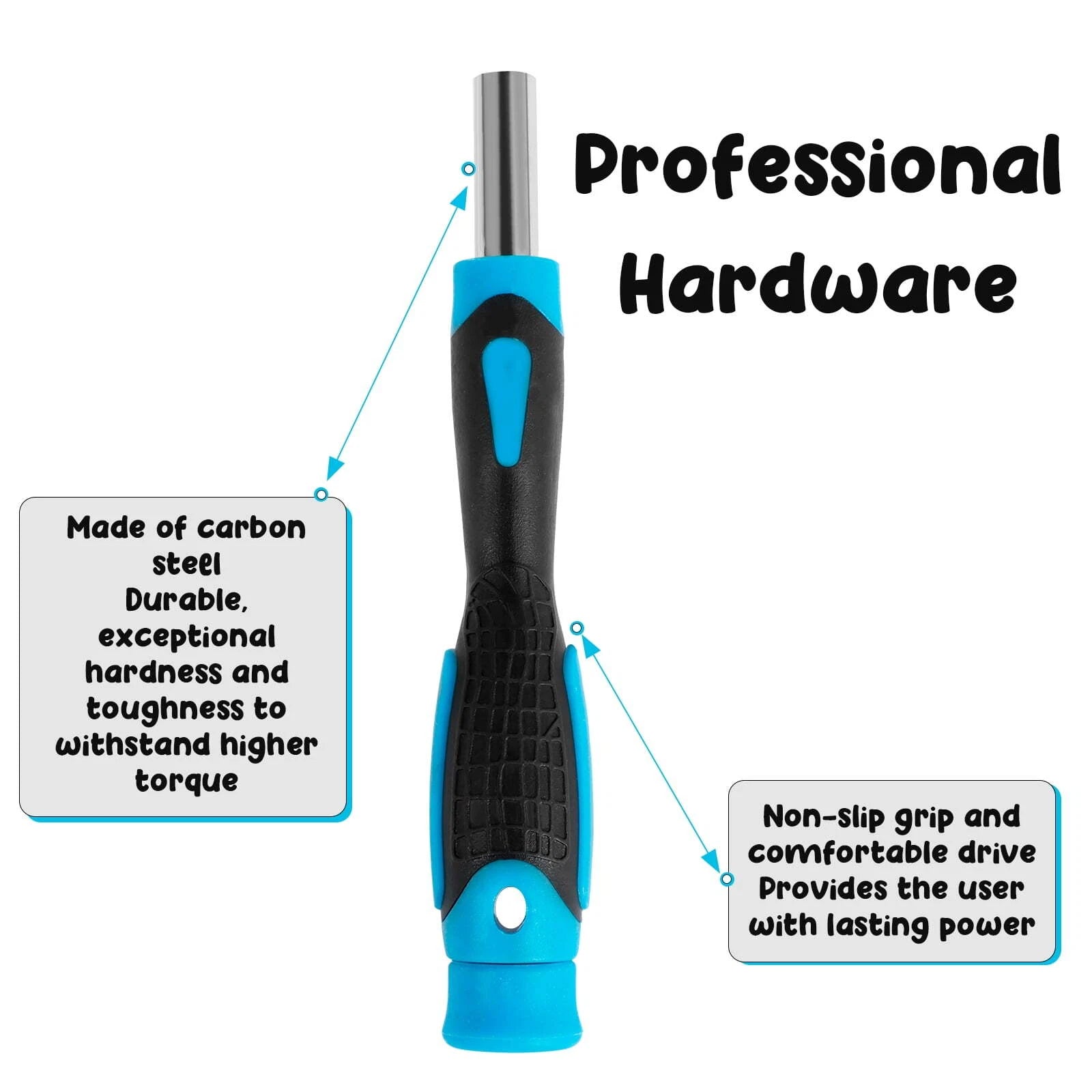 63-Piece Screwdriver Bit Set with Ratchet Wrench & Magnetic Home Repair Kit