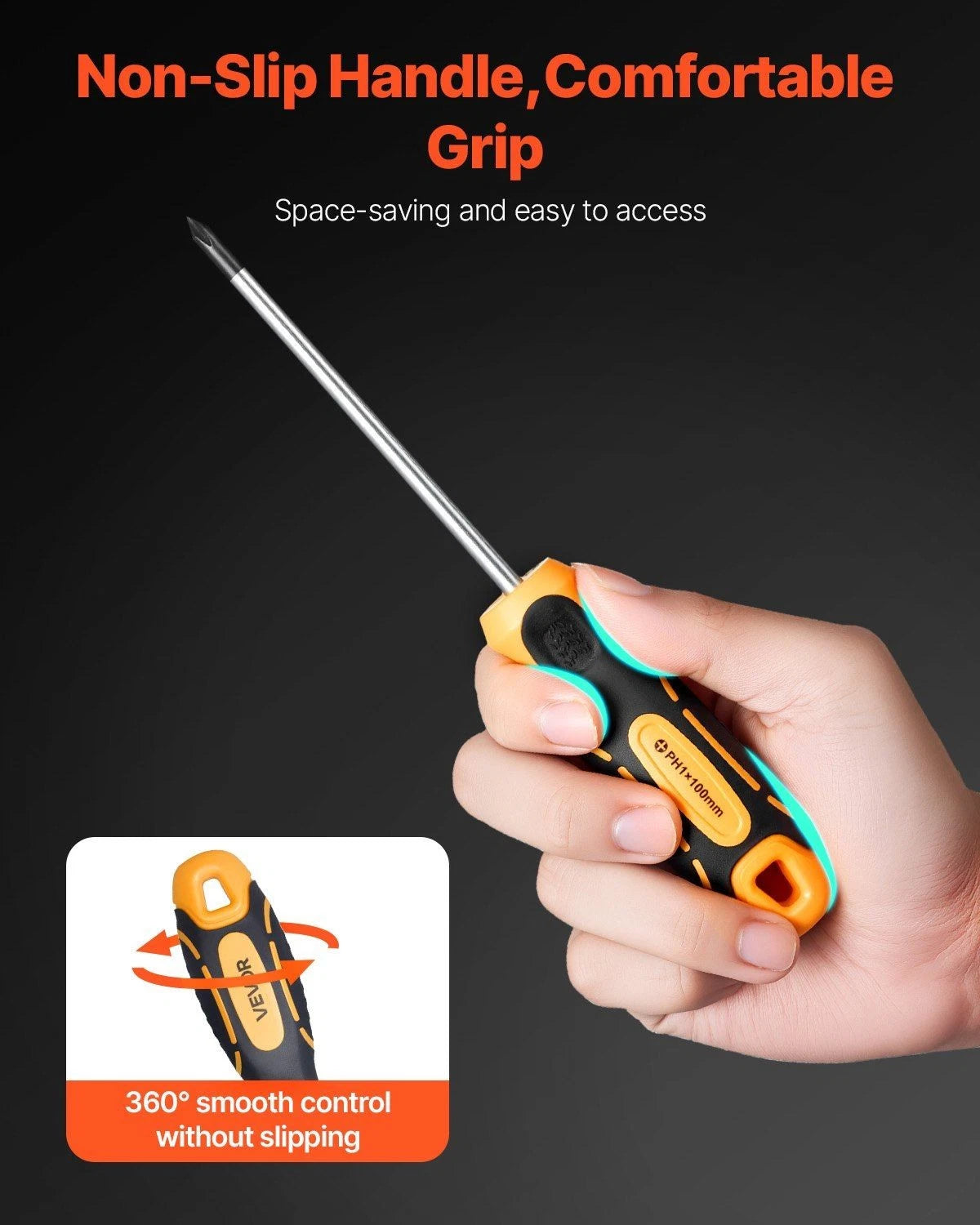 12-Piece Magnetic Screwdriver Set 5 Phillips 5 Flat Head Tips Magnetizer Tool