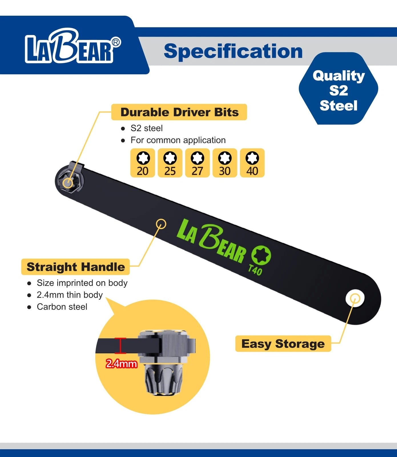 LABEAR- Low profile torx set Low profile torx TORX 5-Piece Ultra Low Profile ...