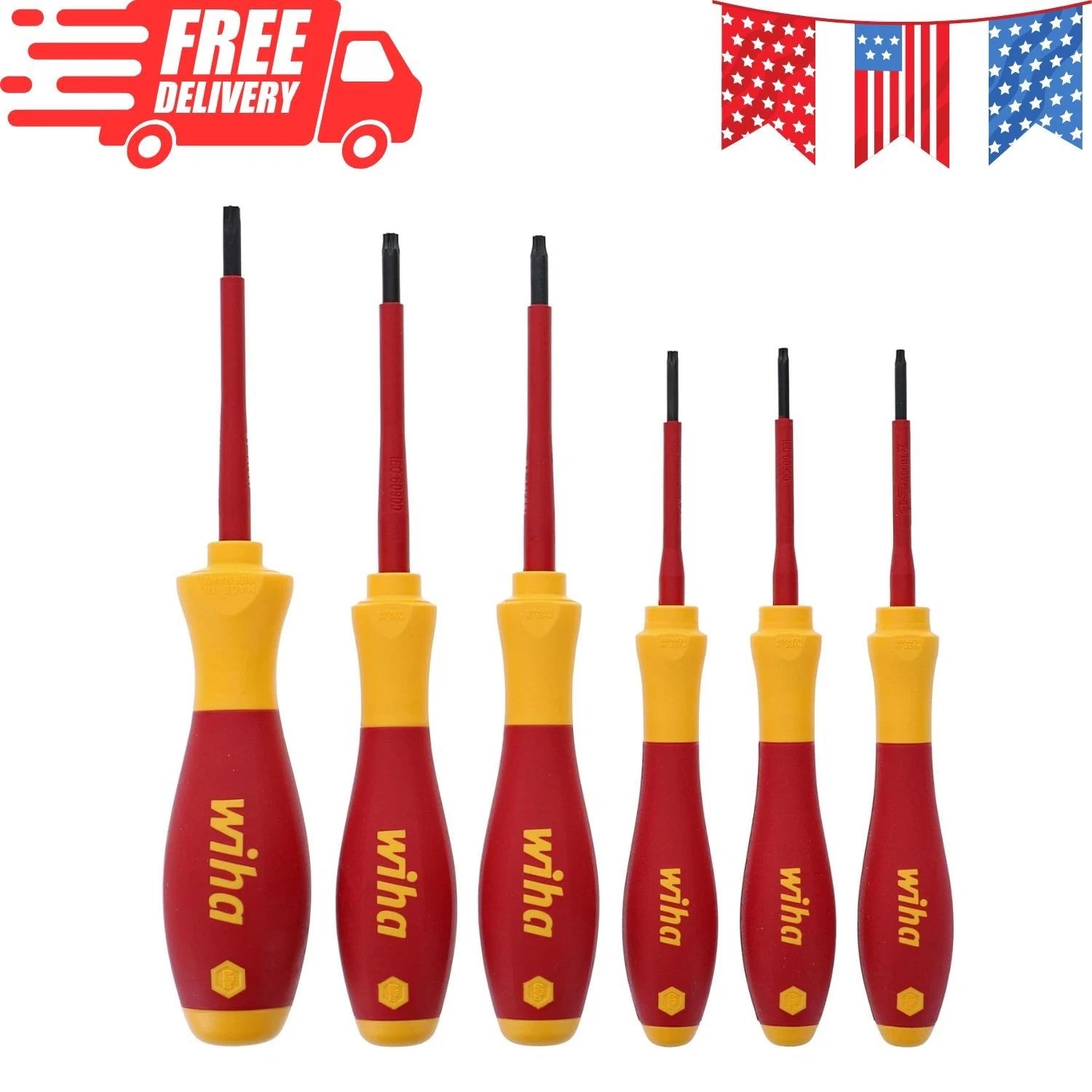 32590 Torx Screwdriver Set With SoftFinish Handle, 1000 Volt, 6 Piece