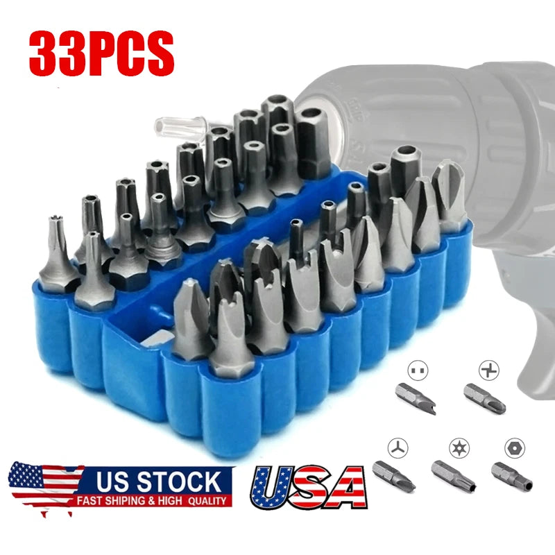 33 Tamper 25MM Proof Security Torq Hex Star Spanner Tri Wing Screwdriver Torx