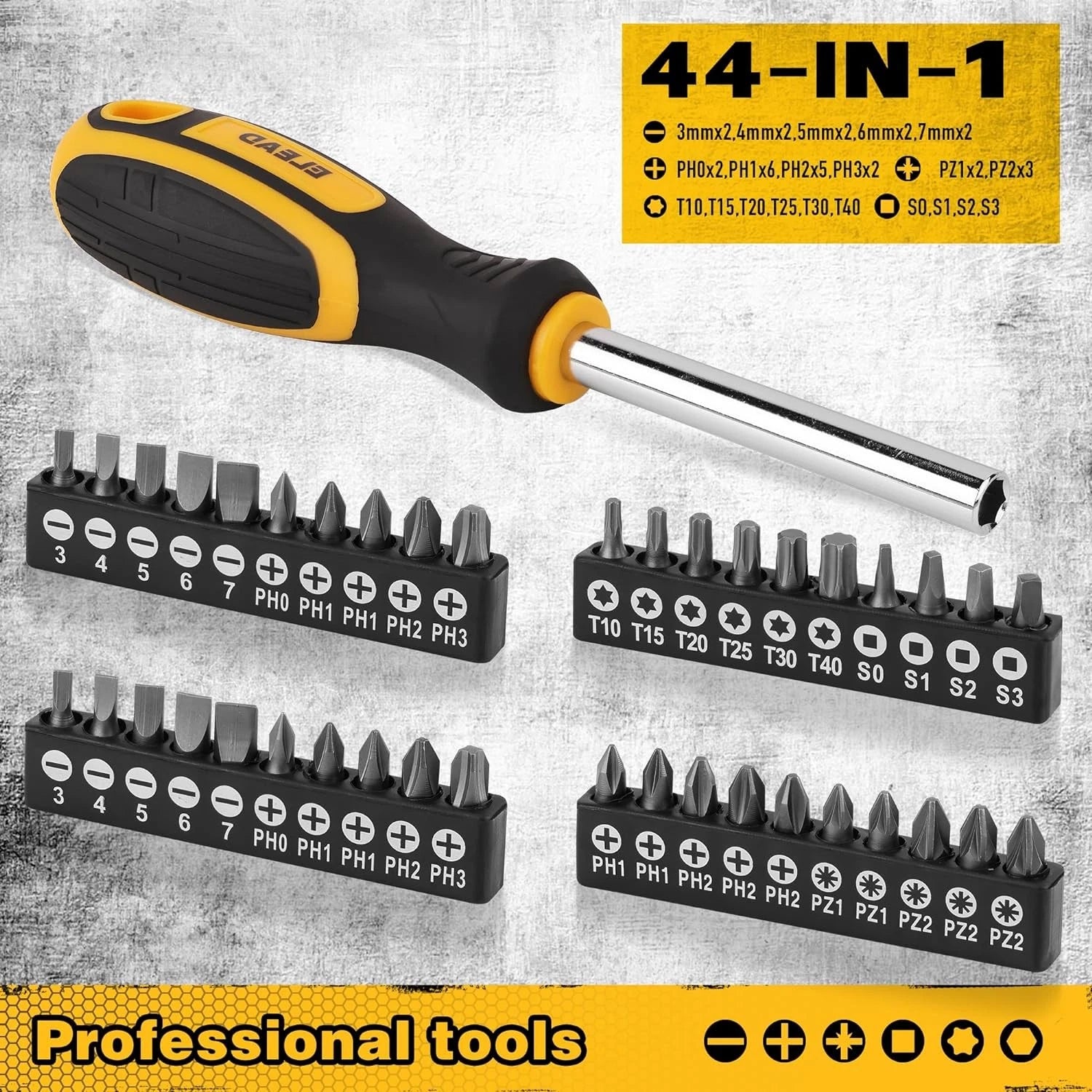 86 Piece Magnetic Screwdriver Set Case Slotted Phillips Torx Nut Drivers Tools