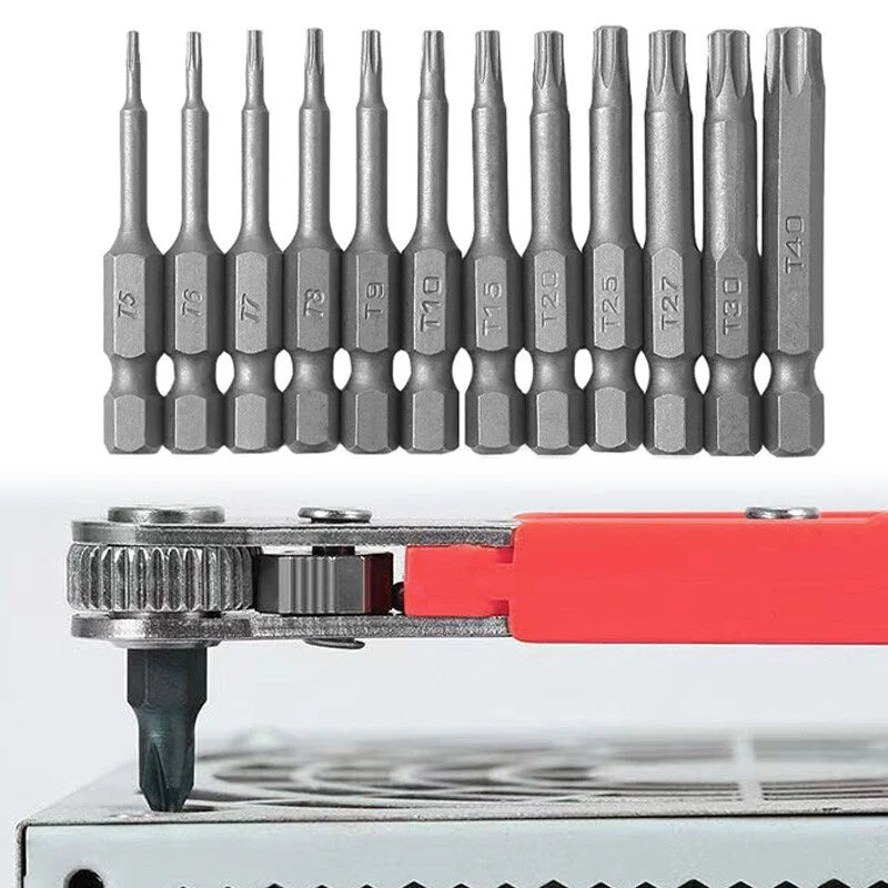 13PCS Magnetic Torx Bit Set Impact Driver Drill Security Tamper Proof T5-T40
