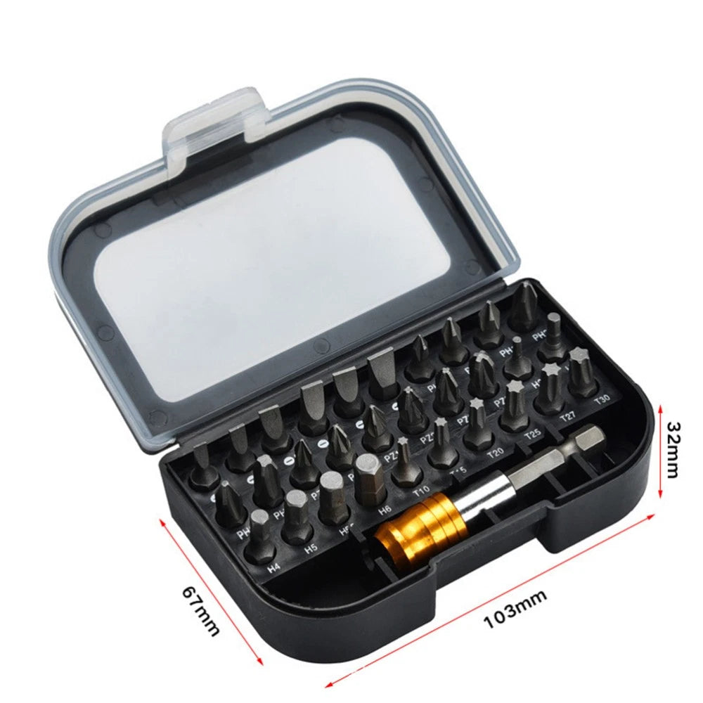 31 Pcs Screwdriver Set Square Bit Precision Tools Magnetic Repair Kit