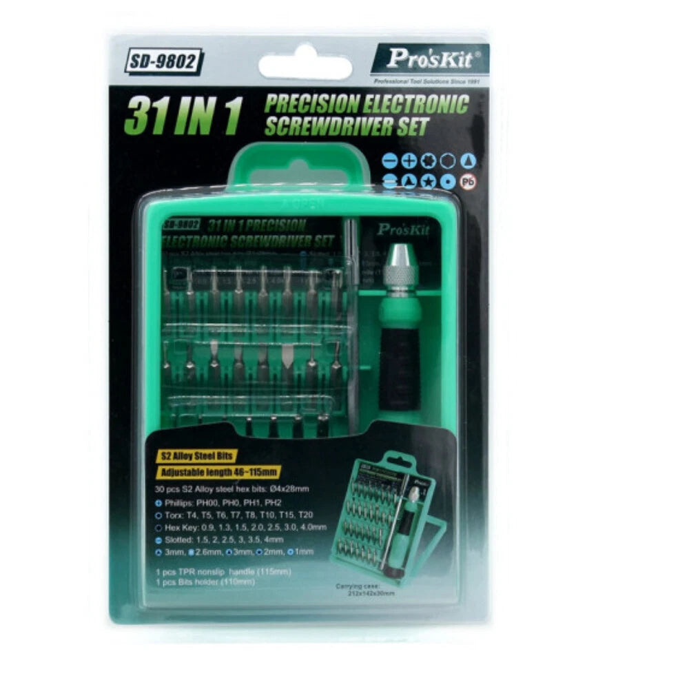 Pro'skit SD-9802 Screwdriver Set 31+1Screwdrivers NutdriversSD-9826