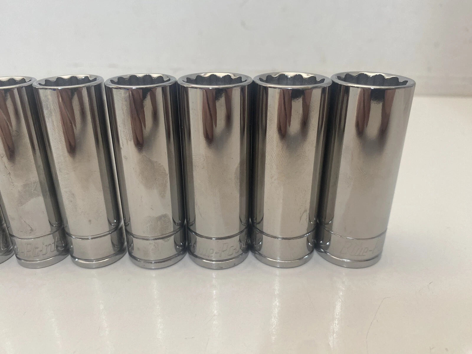 Blue Point 3/8” Deep Socket Set 10-19mm 12 Point 10pc Set As Sold By Snap On