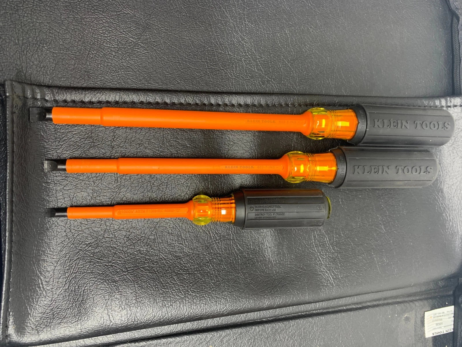 KLEIN TOOLS 33538 Insulated Screwdriver Set - 9 Pcs Great Shape