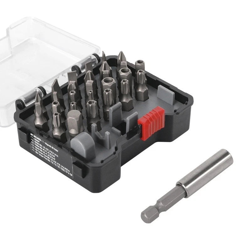 28-Piece Screwdriver Bit Set Security Bits Magnetic Holder Reusable Case New
