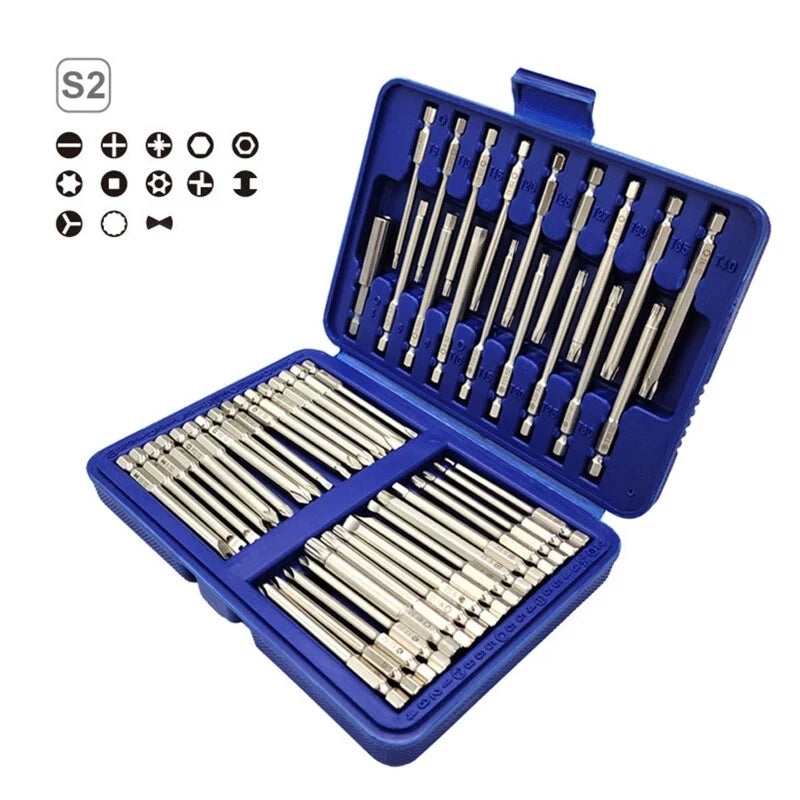 50Pcs Screwdriver Bit Set Torx  Security for Head Screwdriver Drill Set