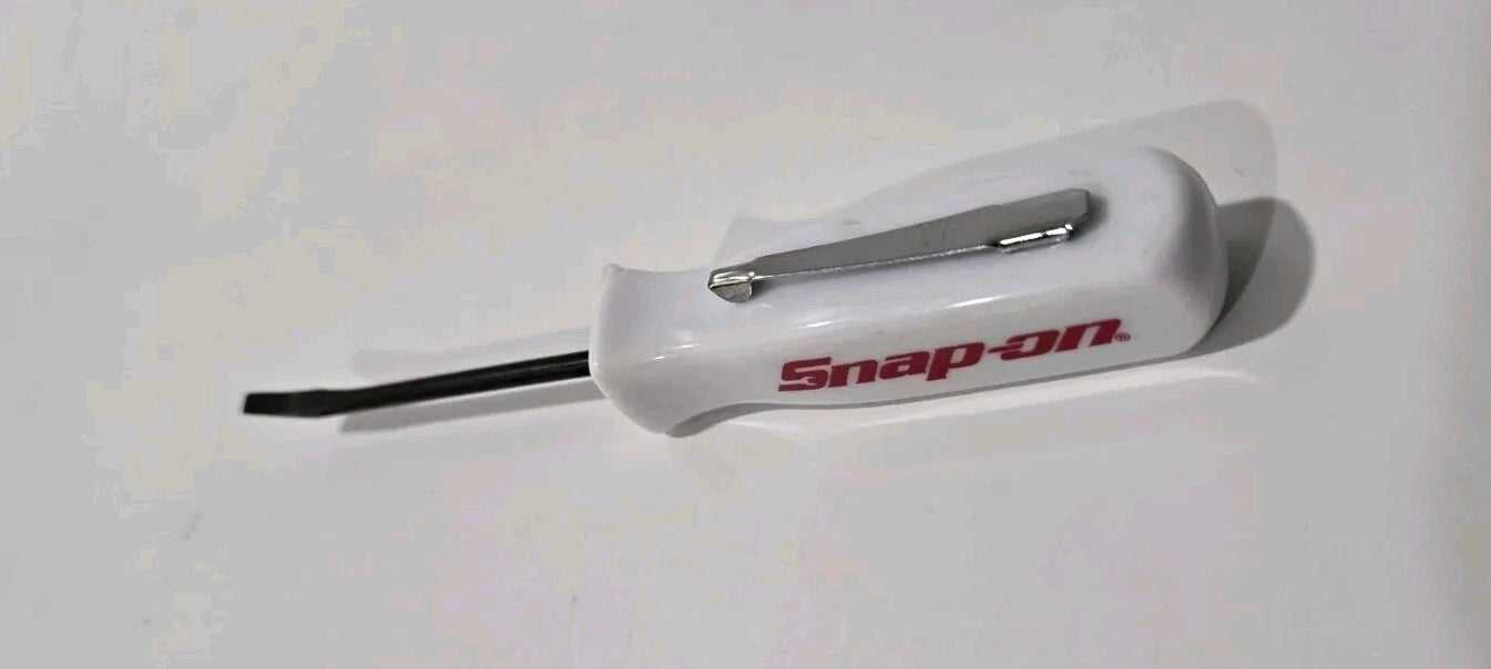 1X White Snap on tools Promo PRY BAR screwdrivers per order pocket Clip NEW+GIFT
