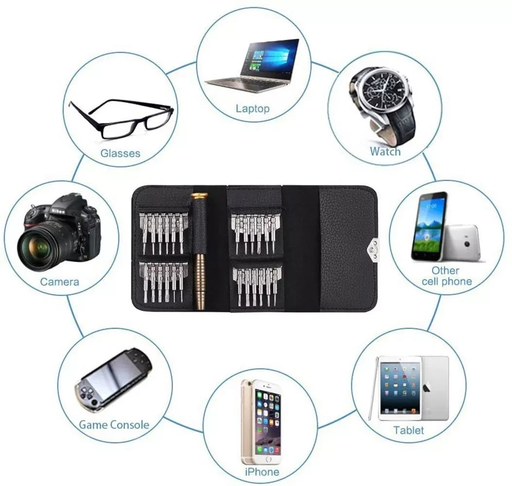 25 in 1 Precision Screwdriver Set Mini Repair Kit for Phones Watches Electronics