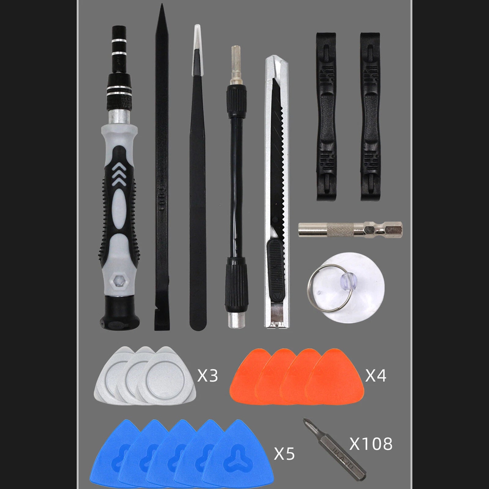 Precision Screwdriver Set with 108 Bits, 132 in 1 Small Screw Driver suits