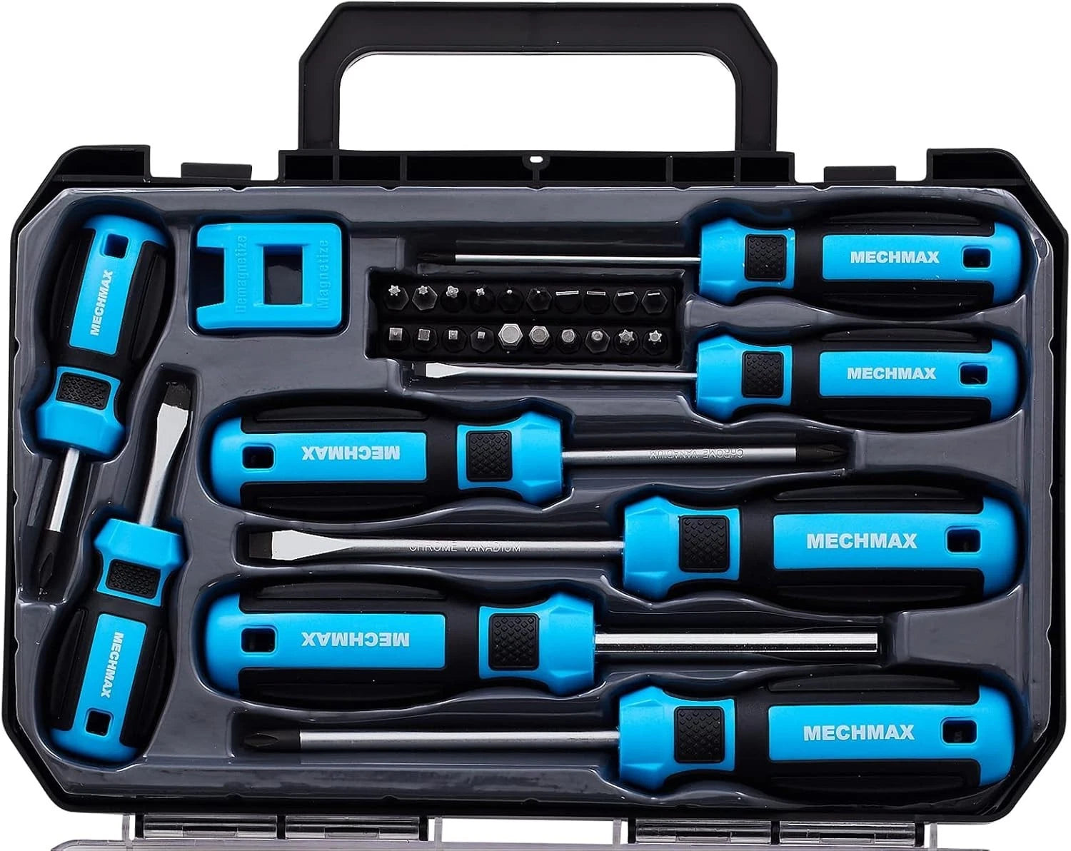 29Pc MECHMAX Magnetic Driver Set –  Star, Hex + Magnetizer, Case