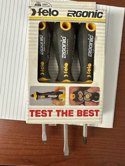 RGONIC 3PC SCREWDRIVER SET 5.5X1, 0X100, 6.5X1, 2X125 PHILLIPS #2X100