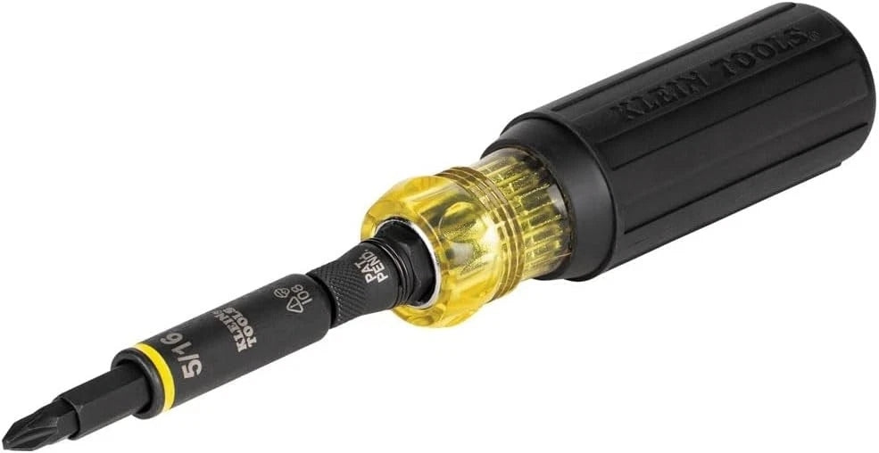 Klein Tools 32500HD Impact Rated Multi-Bit Screwdriver / Nut Driver, 11-in-1