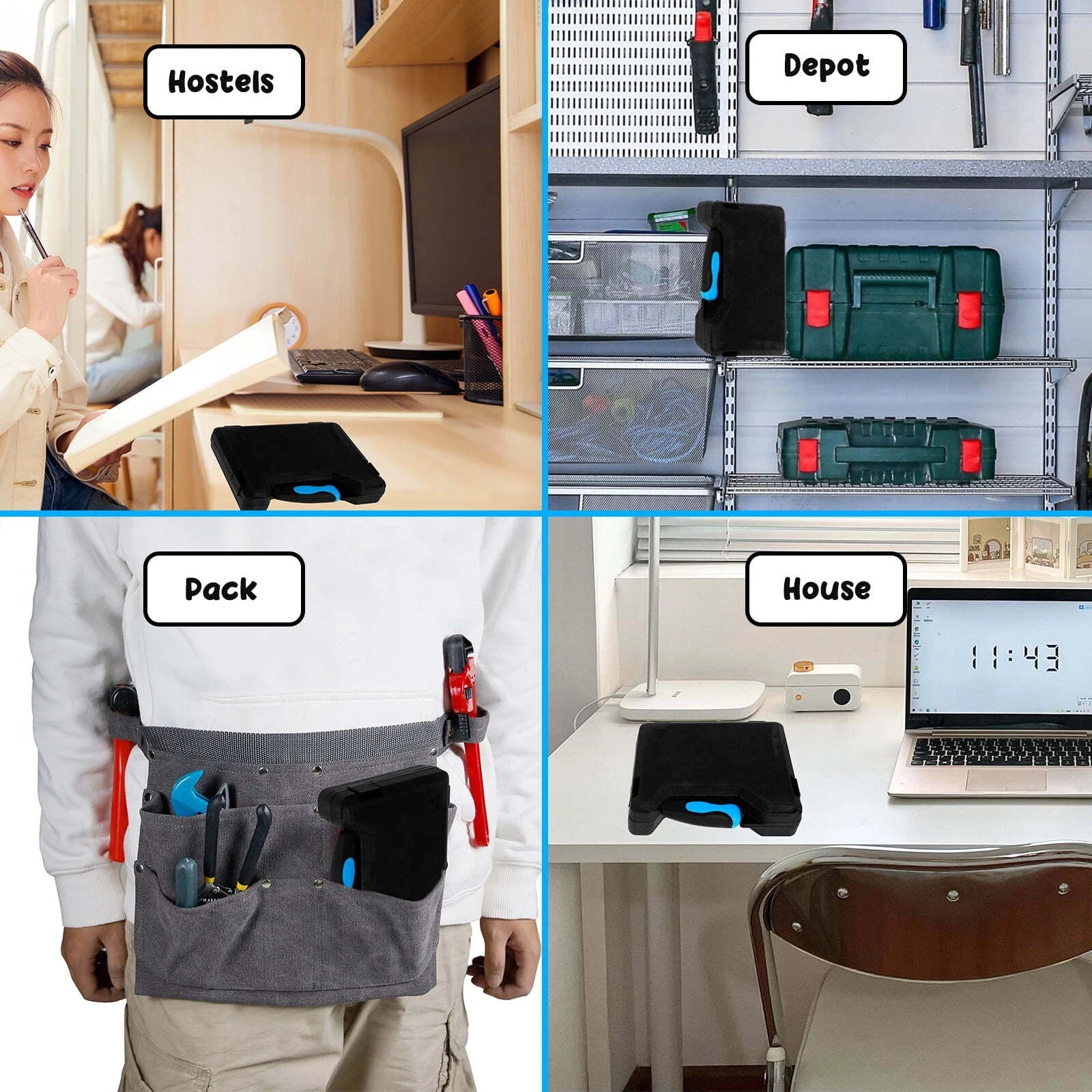 63-Piece Screwdriver Bit Set with Ratchet Wrench & Magnetic Home Repair Kit