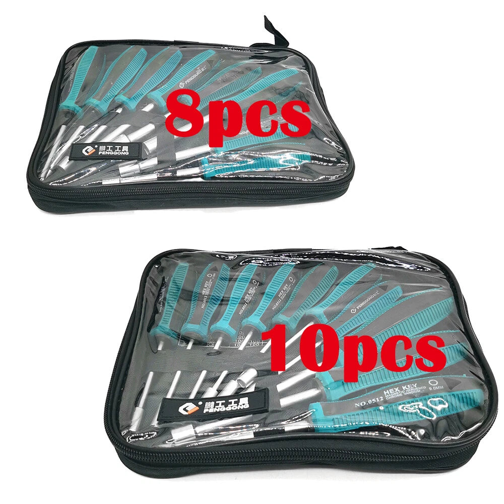 8/10Pcs Hex Nut Driver Socket Screwdriver Chrome Alloy Steel Deep Hole Set