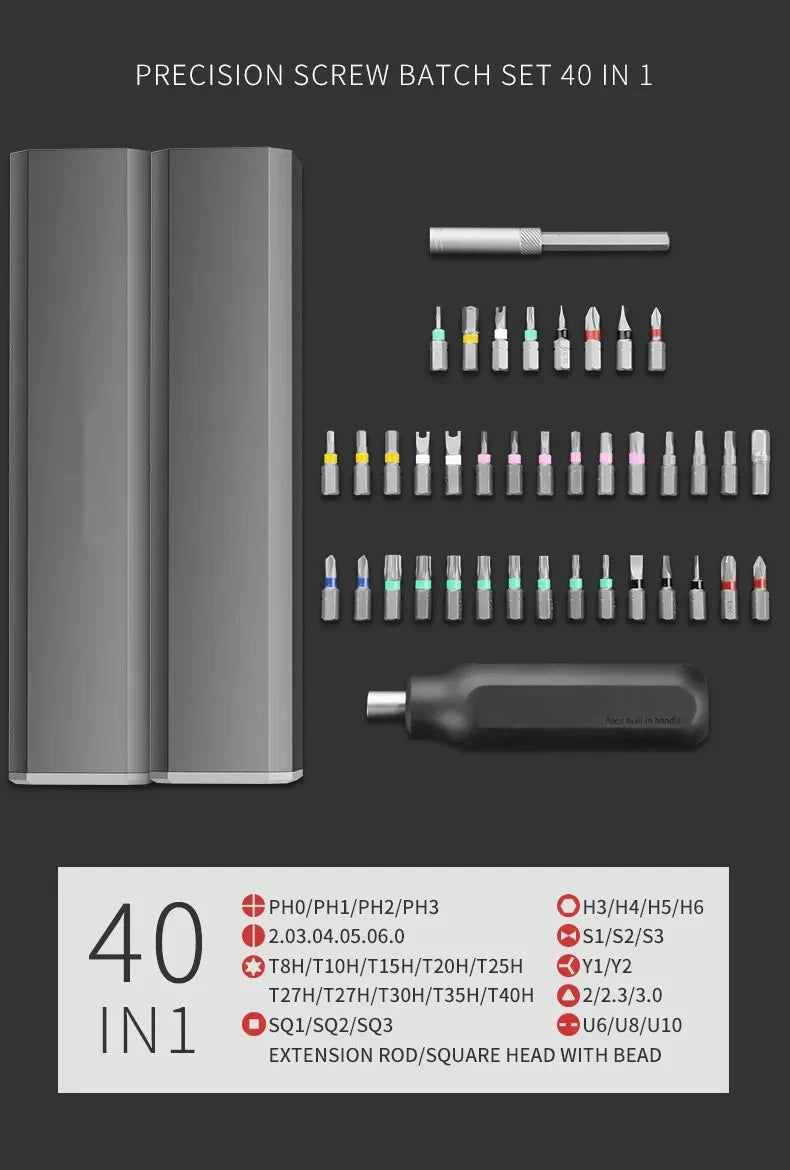 Screwdriver Kit 8/30/40/44 Precision Magnetic Bits Dismountable Screw Driver Set