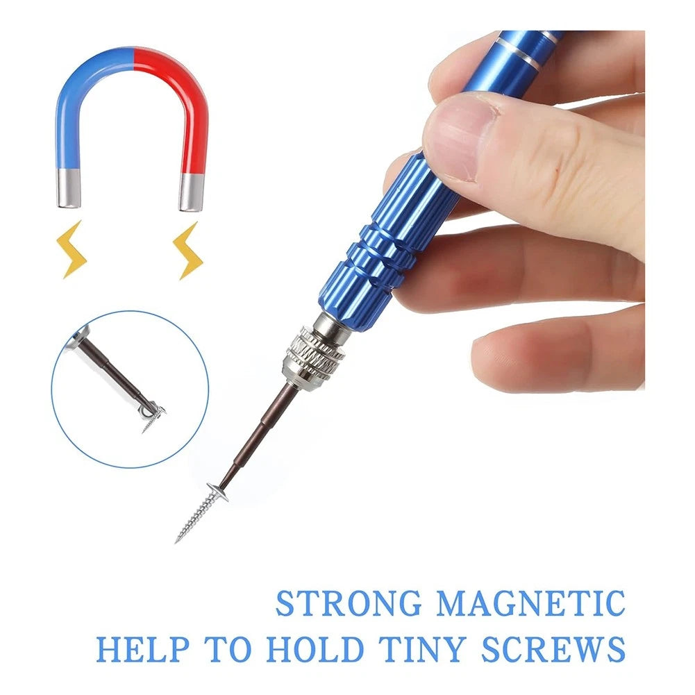 5-in-1 Precision Eyeglass Repair Screwdriver Kit Magnetic Watch Screwdriver4989