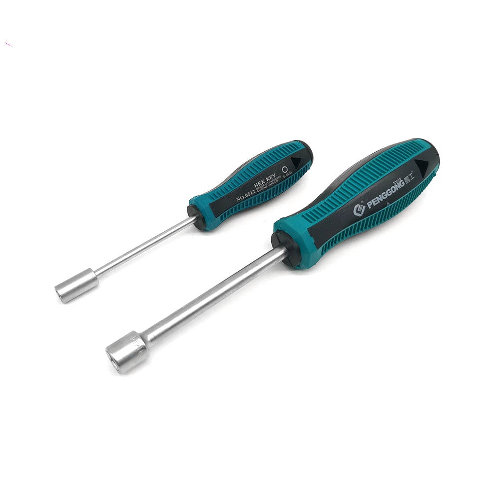 8/10Pcs Hex Nut Driver Socket Screwdriver Chrome Alloy Steel Deep Hole Set