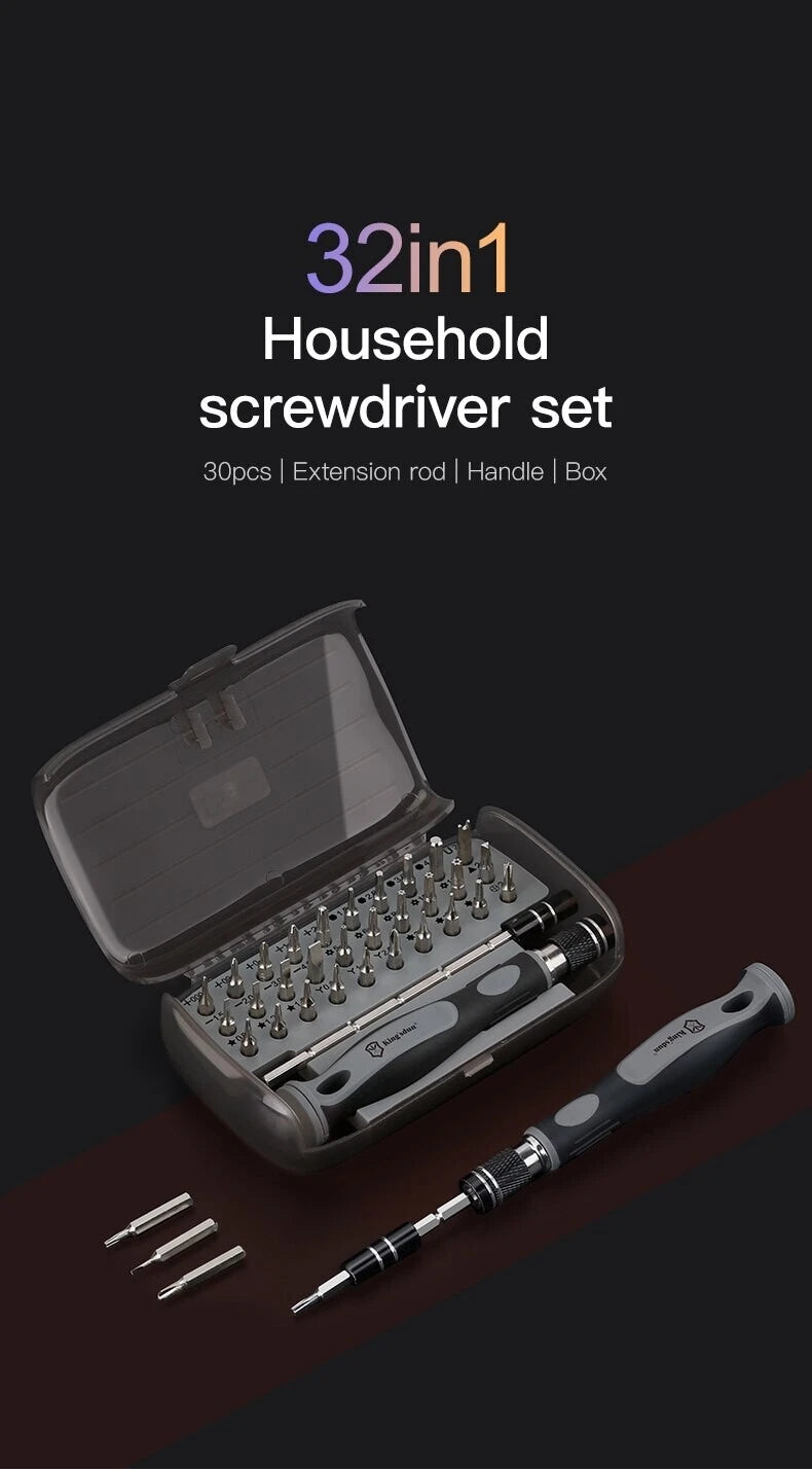 32-in-1 Precision Magnetic Screwdriver Set β CR-V Steel, Portable Repair Kit