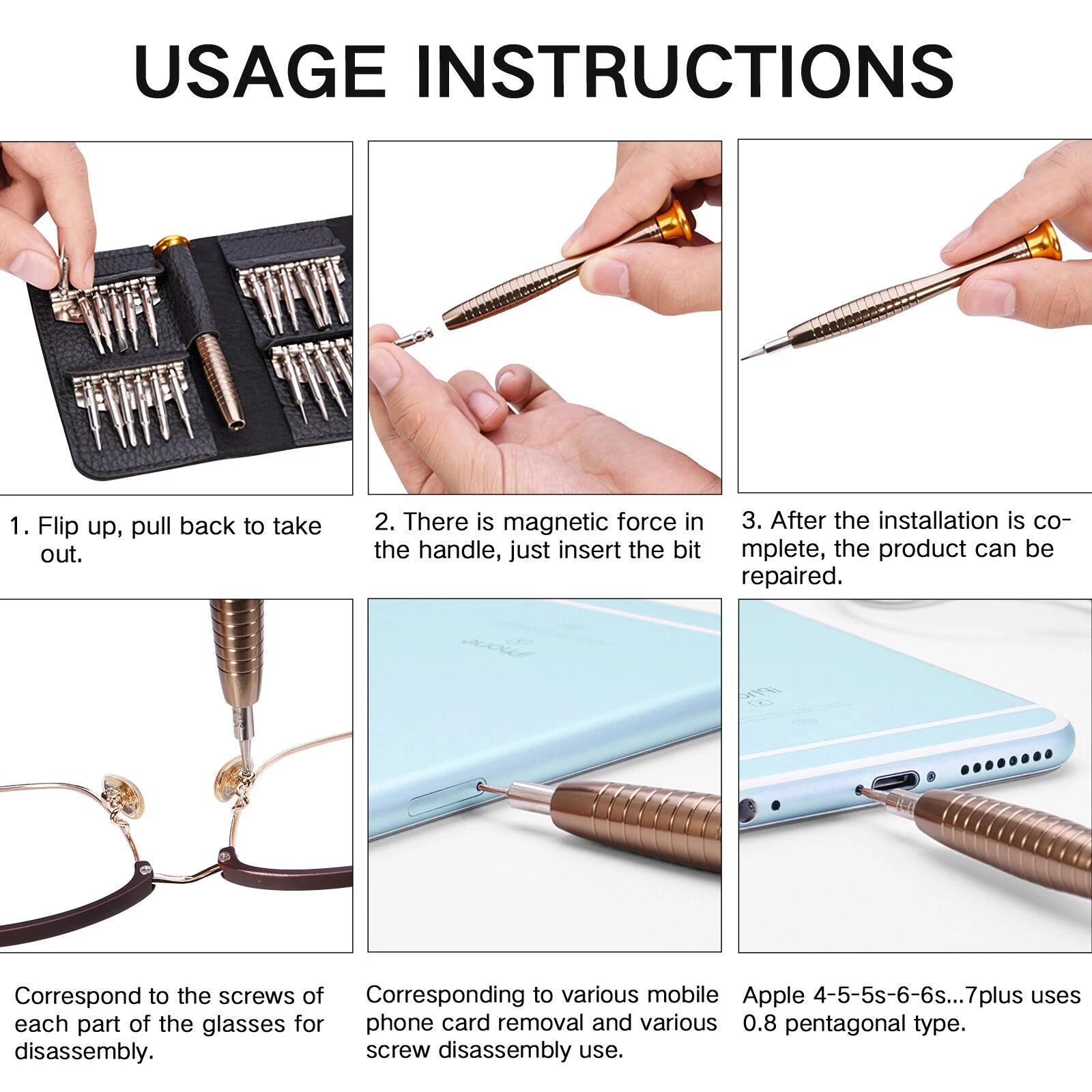 25 in 1 Precision Screwdriver Set Mini Repair Kit for Phones Watches Electronics