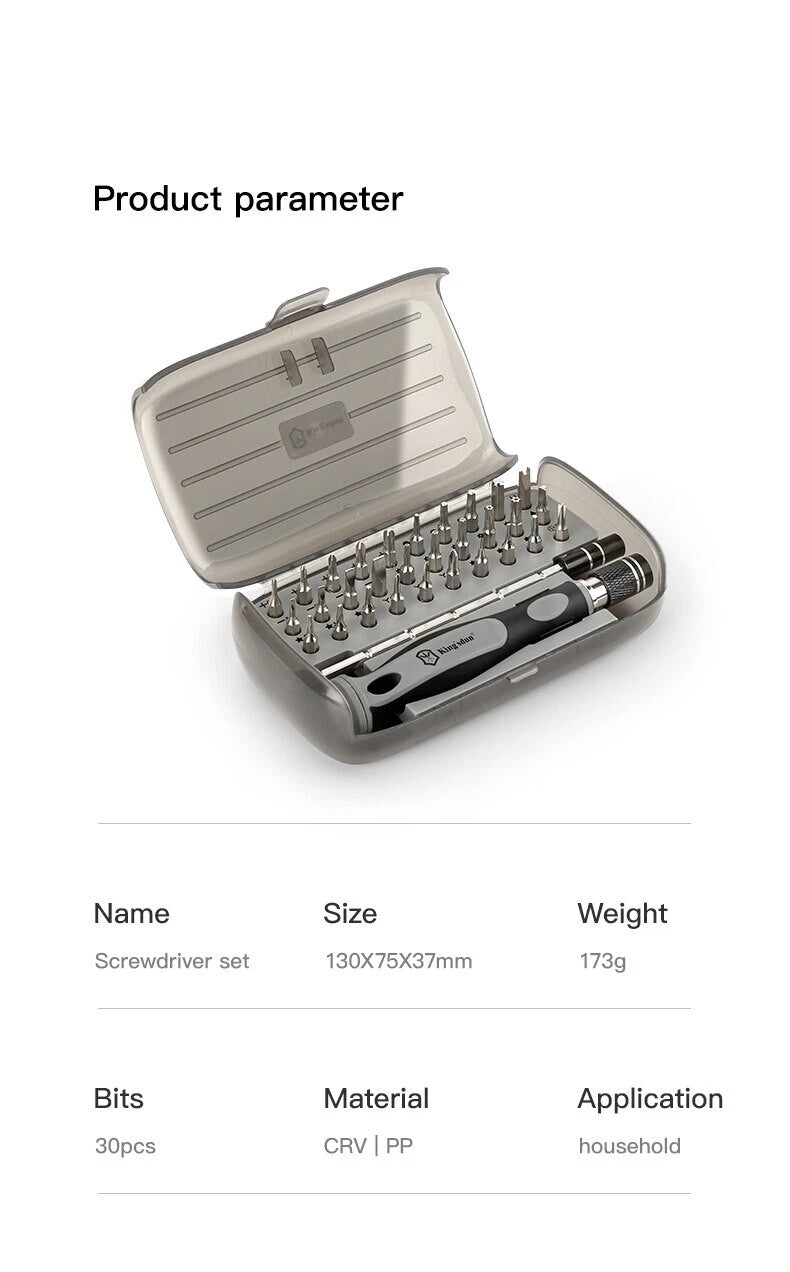 32-in-1 Precision Magnetic Screwdriver Set β CR-V Steel, Portable Repair Kit