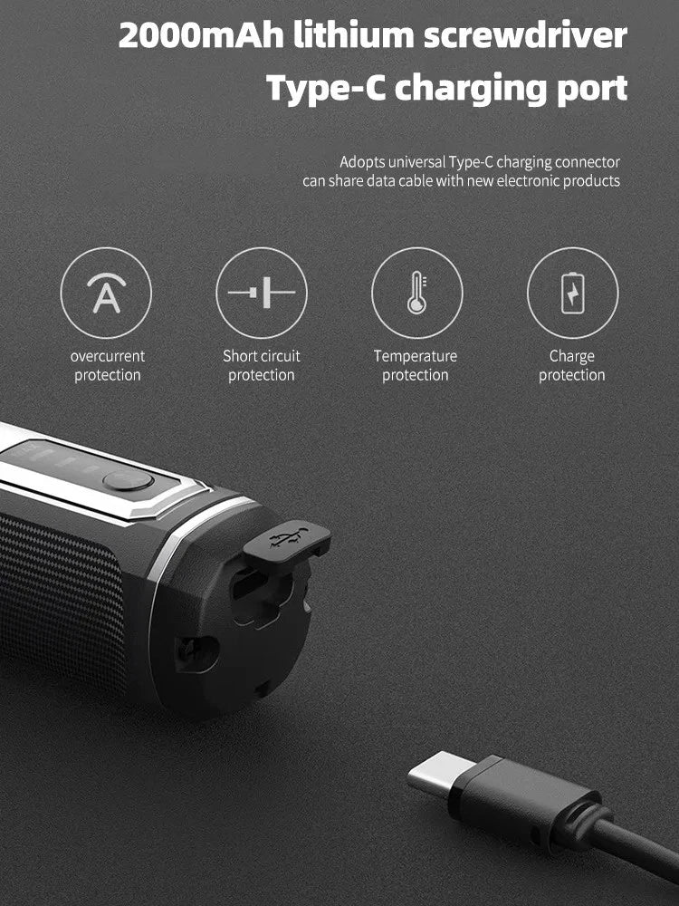 4V Electric Screwdriver Set USB Rechargeable 10/33 Bit Set Drill Multi-function