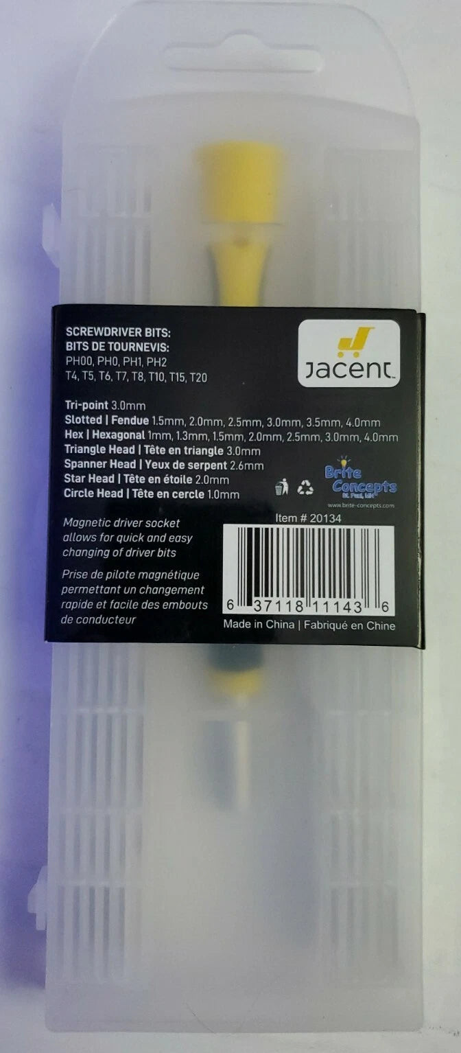 30 Piece Compact Magnetic Screwdriver Set.