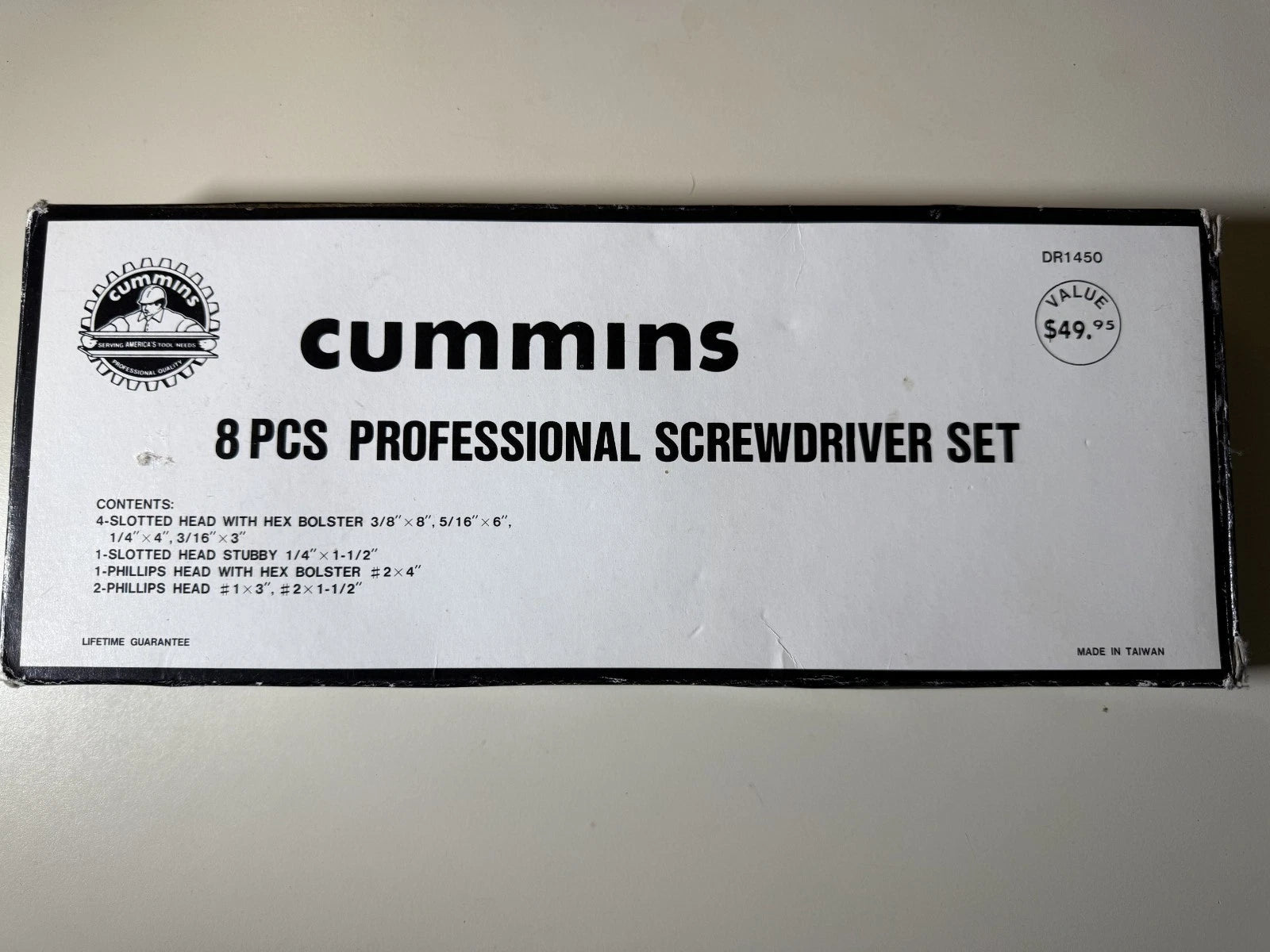 Cummins 8 pcs Professional Screwdriver Set #DR1450.