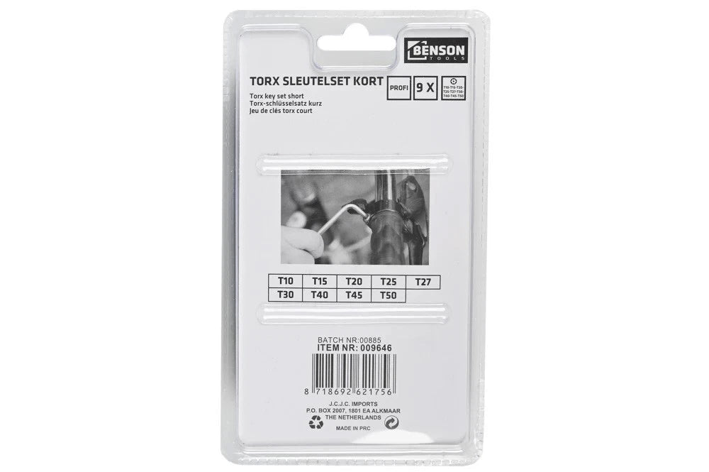 Torx Set Bicycle Wrench Set T-Key T10-T50 Tool Set -