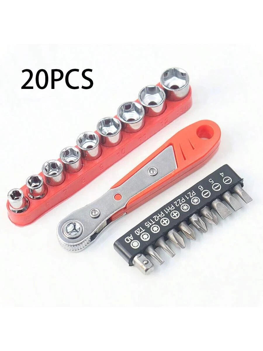 20pcs/set Right Angled Offset ratchet Screwdriver set NEW Philips pozi Torx UK