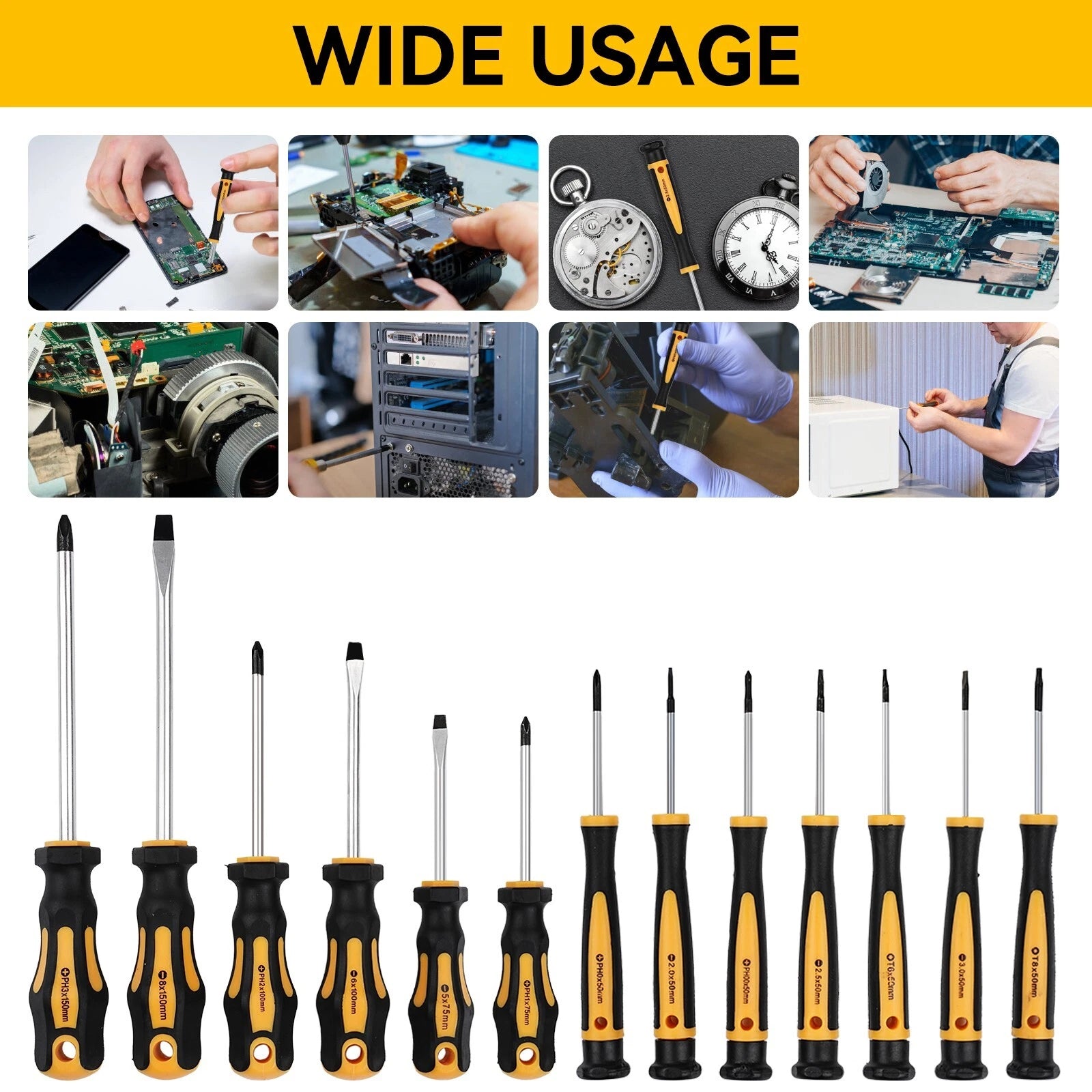 43-pc Magnetic Screwdriver Set w/ Case & Heat Shrink Repair Tool Kit