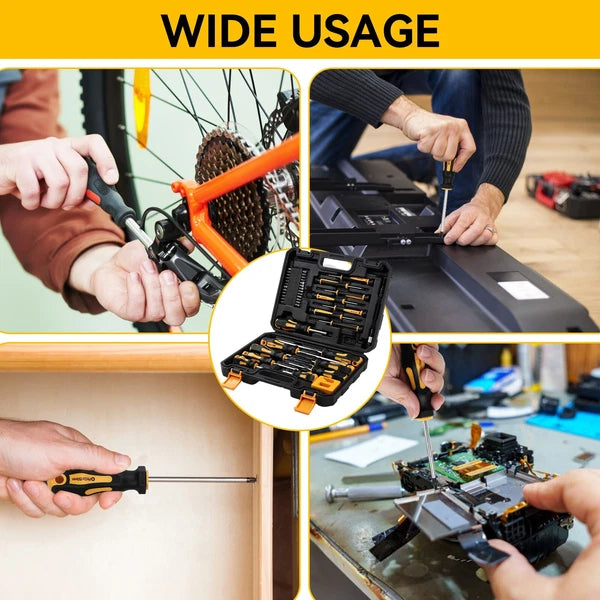 43-pc Magnetic Screwdriver Set w/ Case & Heat Shrink Repair Tool Kit