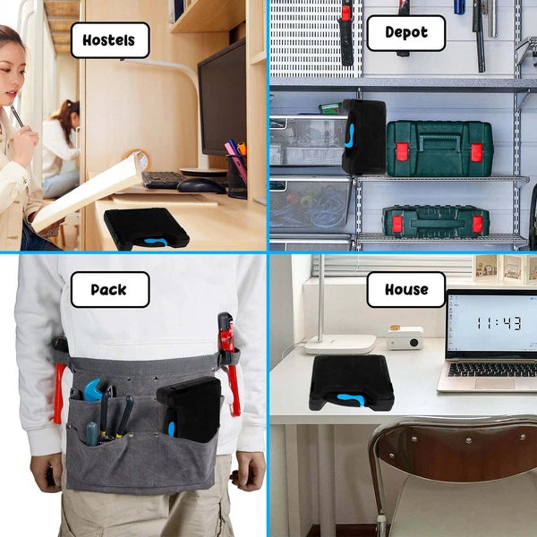 63-Piece Screwdriver Bit Set with Ratchet Wrench & Magnetic Home Repair Kit