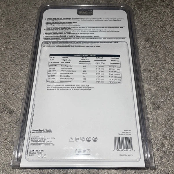 Klein Tools 631M 3-Inch Shaft Nut Driver Set - 7 Piece