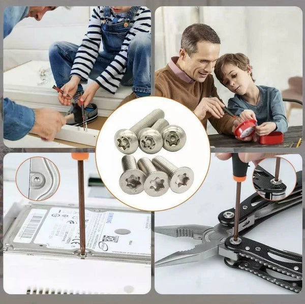 Screwdriver tool set Pocket Folding Knife Kit for TACTICAL Security Star Screws