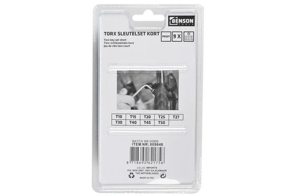 Torx Set Bicycle Wrench Set T-Key T10-T50 Tool Set -