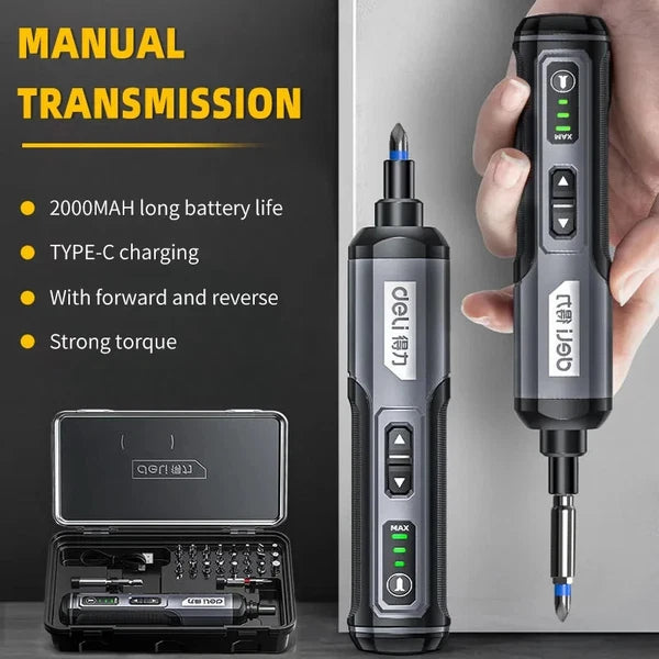4V Electric Screwdriver Set USB Rechargeable 10/33 Bit Set Drill Multi-function