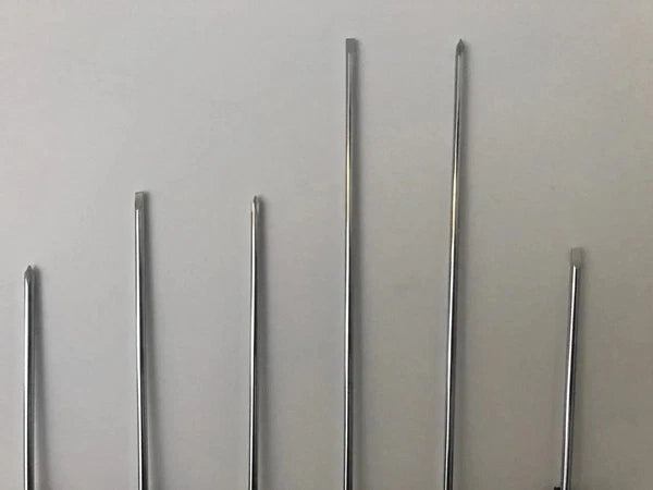 2 X 6pc Precision Screwdriver Set-Different Sizes/Heads-Long Reach Screwdrivers