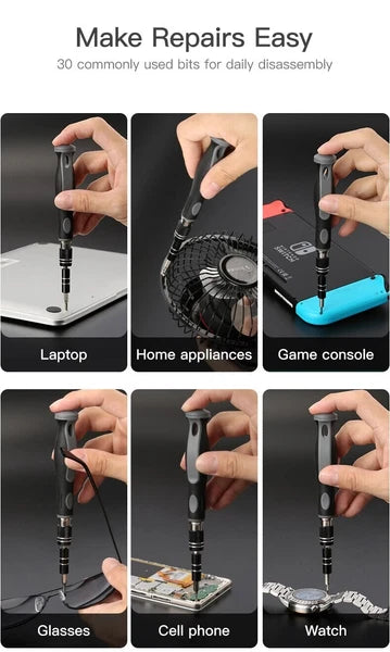 32-in-1 Precision Magnetic Screwdriver Set β CR-V Steel, Portable Repair Kit