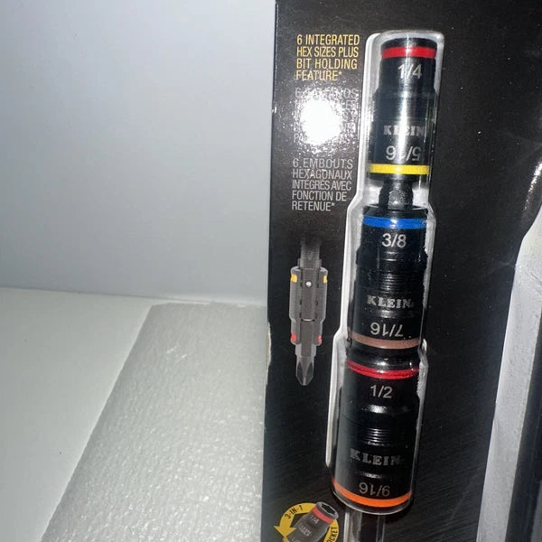 Brand New Klein Tools 32900R 7-In-1 Impact Flip Socket Set With 5” Handle