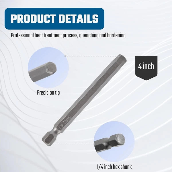 Durable 10-Piece S2 Steel Screwdriver Bit Set with Magnetic Tips - For All Tools