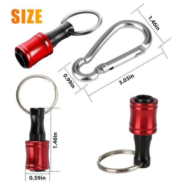 7Pcs 1/4" Hex Shank Quick Release Keychain Screwdriver Drill Bit Holder Bits Set