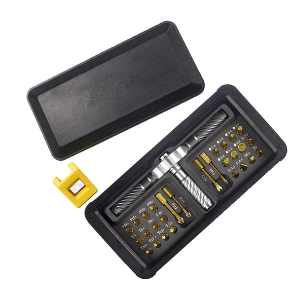 30 in 1 T-Type Multi-Purpose Ratchet  Screwdriver Bits Set DIY Toolbox