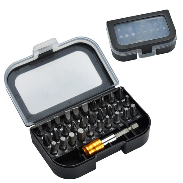 31 Pcs Screwdriver Set Square Bit Precision Tools Magnetic Repair Kit