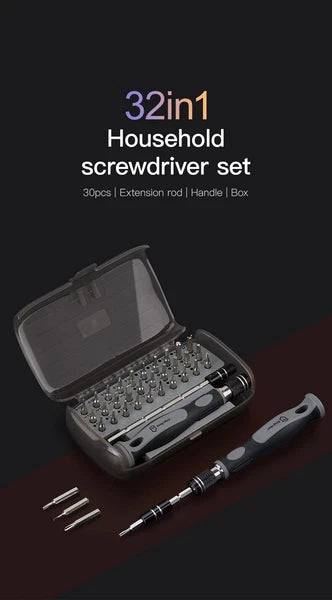 32-in-1 Precision Magnetic Screwdriver Set β CR-V Steel, Portable Repair Kit