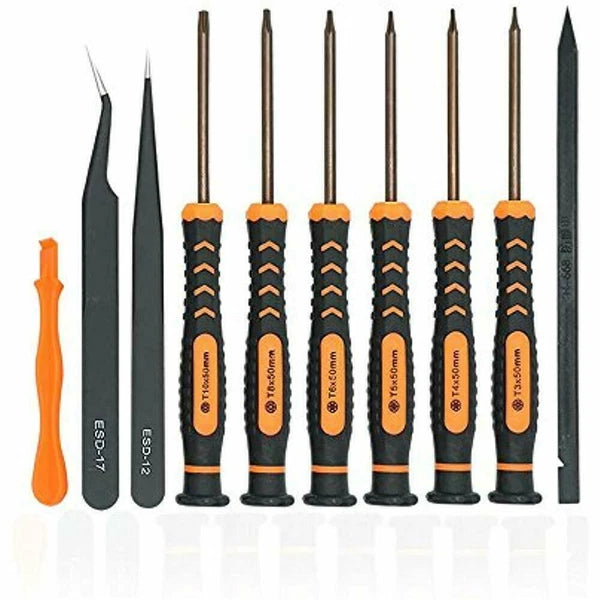 Screwdriver Set T3 T4 T5 T6 TR8 T10H Security Bits ESD Tweezer For XBOX PS3 PS4